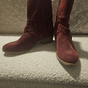 Naughty Monkey Burgundy Heeled Boots